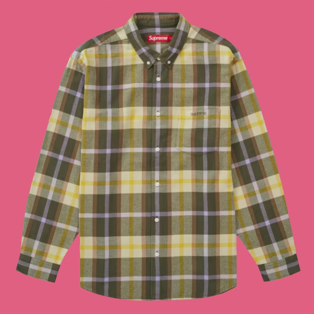 NWOT Supreme Plaid Flannel Shirt FW23